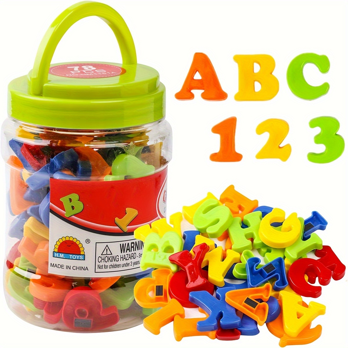Kids Education Number - 78 szt. Magnetyczne Litery Cyfry Alfabet,