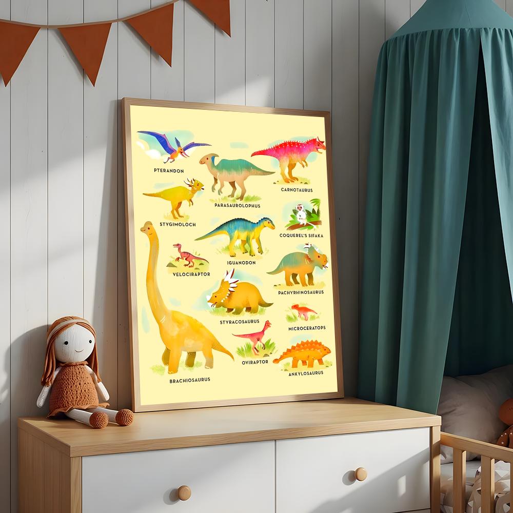 Plakat z nazwami dinozaurów, e – Kids Education Name recenzja i cena