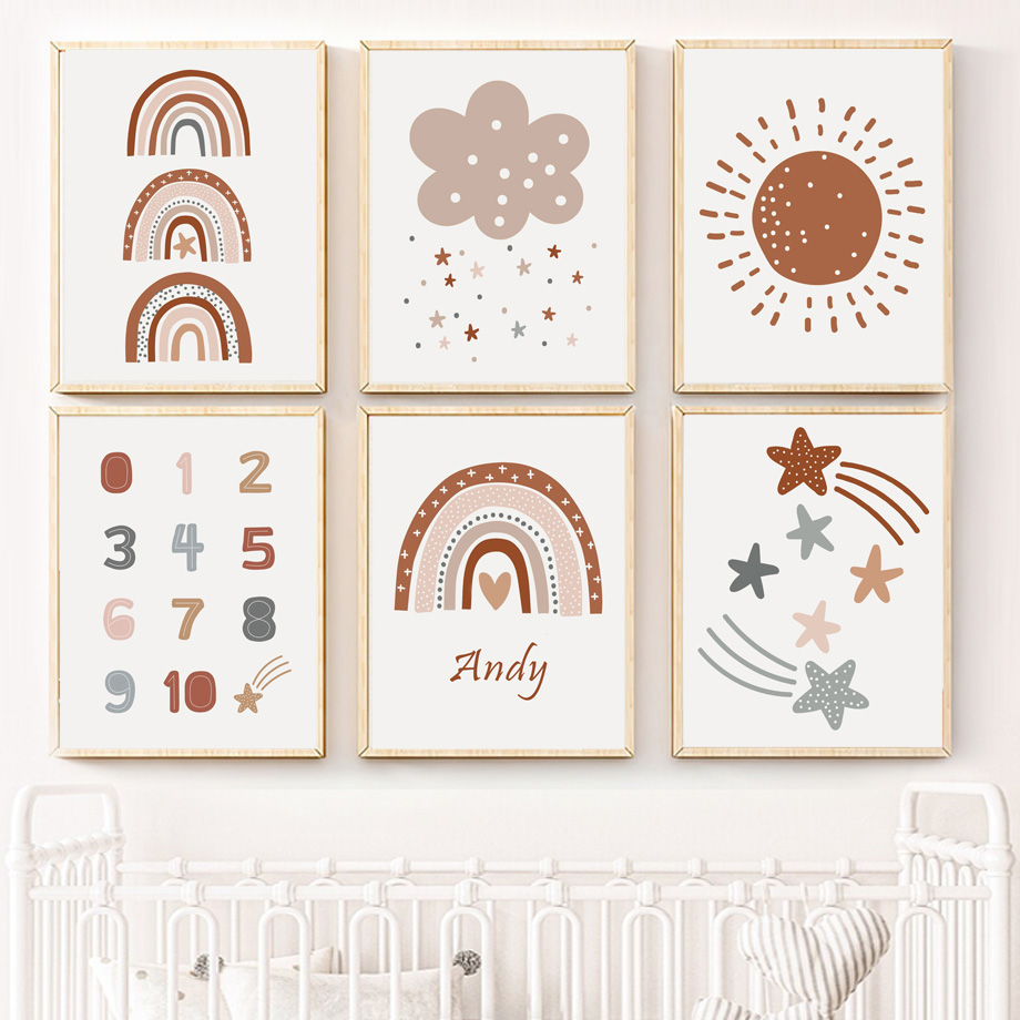 Plakat w stylu boho do pokoju  – Kids Education Name recenzja i cena